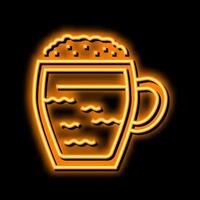 hot chocolate neon glow icon illustration vector