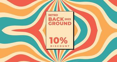 Simple Retro Style Abstract Background Design with Stripes. Vector Illustration.