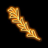 rosemary branch neon glow icon illustration vector