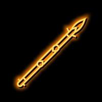 spear weapon neon glow icon illustration vector