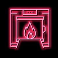 crematorium equipment neon glow icon illustration vector