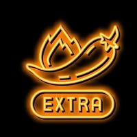 spicy level extra neon glow icon illustration vector