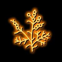 wormwood plant neon glow icon illustration vector