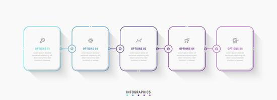 Vector Infographic label design template with icons and 5 options or steps. Can be used for process diagram, presentations, workflow layout, banner, flow chart, info graph.