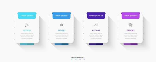 Vector Infographic label design template with icons and 4 options or steps. Can be used for process diagram, presentations, workflow layout, banner, flow chart, info graph.