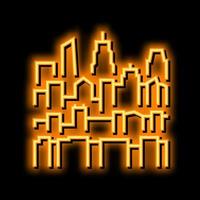 skyline new york neon glow icon illustration vector