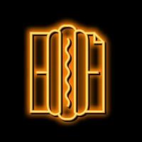 hot dog street food neon glow icon illustration vector