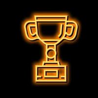 cup golden award neon glow icon illustration vector