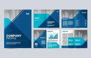 Professional Blue Company Profile Template vector