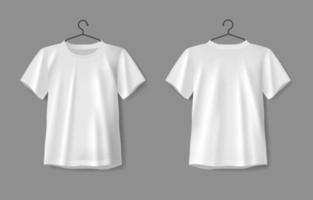 3d blanco camiseta Bosquejo vector