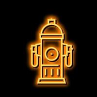 hydrant fire neon glow icon illustration vector