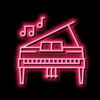 play music neon glow icon illustration vector