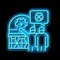 decommissioning processing neon glow icon illustration vector