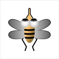 ilustración de abeja diseño linda en blanco antecedentes vector