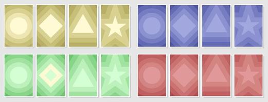 Colorful abstract background with circle, square, triangle and star shapes vector
