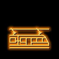 tram transport neon glow icon illustration vector