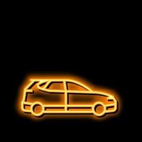car transport neon glow icon illustration vector