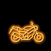 motorcycle transport neon glow icon illustration vector