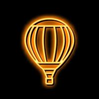 balloon air transport neon glow icon illustration vector