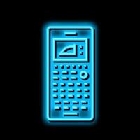 graphing calculator neon glow icon illustration vector