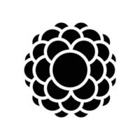 particle molecular structure glyph icon vector illustration