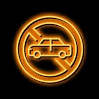 stop car neon glow icon illustration vector