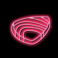 tuna meat fillet neon glow icon illustration vector