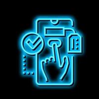 choosing product neon glow icon illustration vector