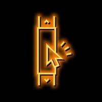 computer scroll neon glow icon illustration vector