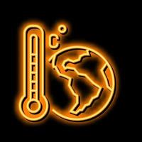 warming effect neon glow icon illustration vector