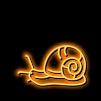 snail insect neon glow icon illustration vector