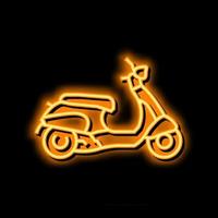 scooter transport neon glow icon illustration vector