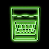 false jaw in glass neon glow icon illustration vector