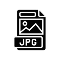 jpg file format document glyph icon vector illustration