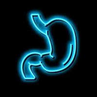 stomach human organ neon glow icon illustration vector