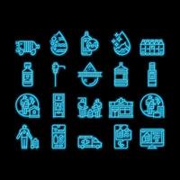 Water Delivery Service Business neon glow icon illustration vector