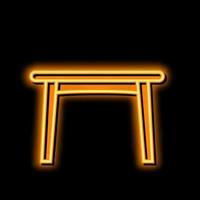 table dinning neon glow icon illustration vector