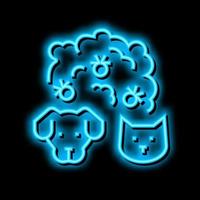 plague domestic animal neon glow icon illustration vector