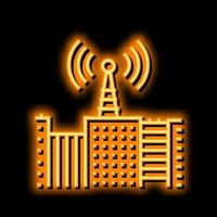 analog transmitter neon glow icon illustration vector