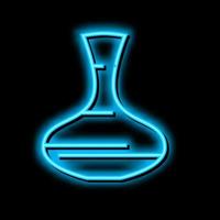 decanter for water neon glow icon illustration vector