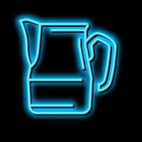 pitcher utensil neon glow icon illustration vector