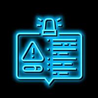 important information neon glow icon illustration vector