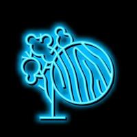 eucalyptus wood neon glow icon illustration vector