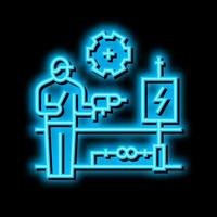 electrical rewiring neon glow icon illustration vector