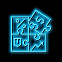 puzzle for create business neon glow icon illustration vector