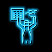 extractor fan replacement neon glow icon illustration vector