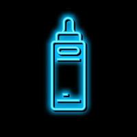scalp savior neon glow icon illustration vector