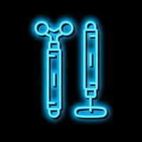 face massager neon glow icon illustration vector