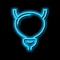 bladder human organ neon glow icon illustration vector