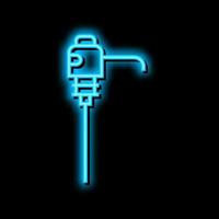 pump for water neon glow icon illustration vector